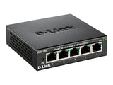 D-LINK 5-port 10/100Mbps Fast Ethernet Unmanaged Switch - Metal Housing