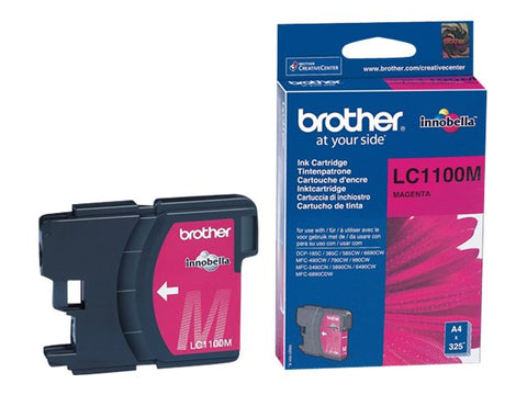 BROTHER LC-1100 cartouche d encre magenta capacité standard 7.5ml 325 pages pack de 1