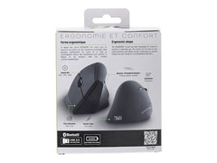 TNB ERGO Line Ergo Vertical Wireless Mouse Dual Connection Mode Bluetooth + Usb-A 2.4 Ghz Design Designed For Optimal Use