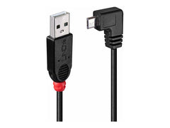 LINDY USB 2.0 Type A/Micro-B 90 1m Mini-B plug right angled