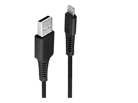 LINDY 2m USB to Lightning Cable black Charge and sync Cable for iPhone iPad & iPod