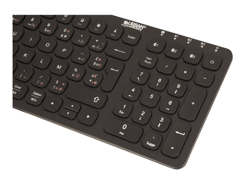 URBAN FACTORY Clavier Bluetooth & 2.4GHZ avec batterie rechargeable (micro usb) AZERTY