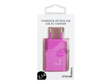 URBAN FACTORY CHARGEUR SECTEUR USB EU 2.1A ROSE