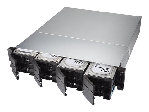 QNAP TS-1283XU-RP-E2124-8G 12-Bay NAS E-2124 8Go DDR4 12x2.5p/3.5p SATA HDD/SSD 4 GigaLan 2x10GbE SFP