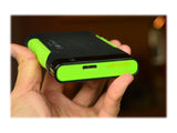 SILICON POWER External HDD Armor A15 1To 2.5p USB 3.2 Black & Green Anti-shock MIL-STD 810F Method 516.5 Procedure IV LED light