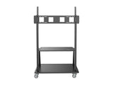 EATON TRIPPLITE Heavy-Duty Rolling TV Cart for 60inch to 105inch Flat-Screen Displays Locking Casters Black