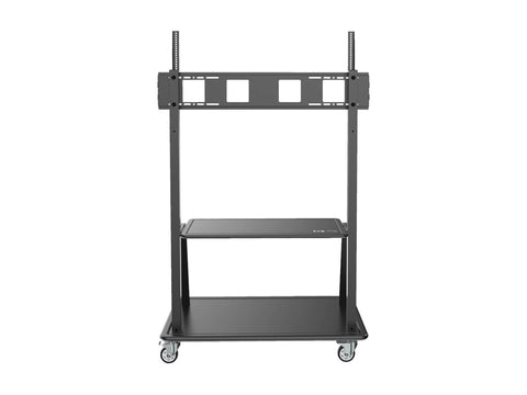 EATON TRIPPLITE Heavy-Duty Rolling TV Cart for 60inch to 105inch Flat-Screen Displays Locking Casters Black