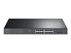 TP-LINK 16-Port Gigabit PoE+ Easy Smart Switch 16 Gigabit RJ45 Ports 2 SFP Slots 802.3at/af 192W PoE Power 1U 19p Rack-mountable