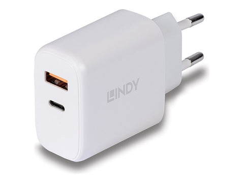 LINDY 30W USB Type A & C Charger