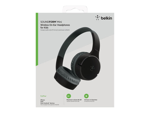 BELKIN SOUNDFORM Mini Wired On-Ear Headphones for Kids Black