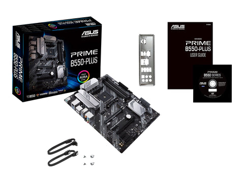 ASUS PRIME B550-PLUS AMD AM4 Socket ATX DDR4 3rd Gen AMD Ryzen Dual M.2 PCIe 4.0 1 Gb Ethernet USB 3.2 Gen 2 Type-A and Type-C