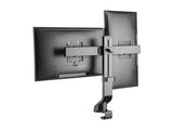EATON TRIPPLITE Dual-Display Monitor Arm with Desk Clamp and Grommet - Height Adjustable 17p to 27p Monitors