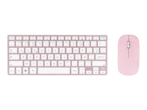 TNB iClick color Bluetooth keyboard and mouse - pink AZERTY (FR)
