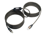 EATON TRIPPLITE USB 2.0 A/B Active Repeater Cable M/M 25ft. 7.62m