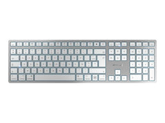 CHERRY KW 9100 SLIM FOR MAC Wireless Keyboard USB & Bluetooth White/Silver Rechargeable (FR)