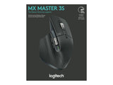 LOGITECH Master Series MX Master 3S Mouse ergonomic optical 7 buttons wireless Bluetooth 2.4 GHz Bolt USB receiver