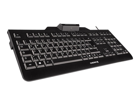 CHERRY KC 1000 keyboard with card reader integrated smart black USB (FR)