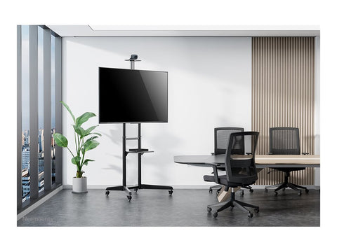 NEOMOUNTS FL50-550BL1 Support au sol mobile pour écran 37-70p - étagère multimédia et support caméra inclus