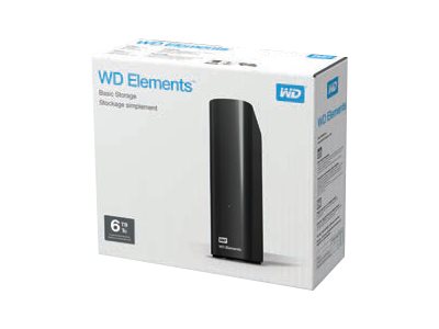WD Elements 6TB HDD USB3.0 3,5inch RTL extern RoHS compliant black