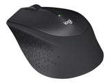 LOGITECH M330 SILENT PLUS Mouse 3 buttons wireless 2.4 GHz USB wireless receiver black