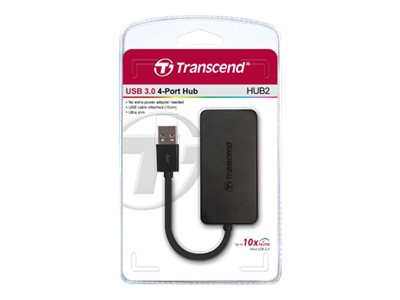 TRANSCEND HUB2 Concentrateur hub 4 x SuperSpeed USB 3.0 Ordinateur de bureau