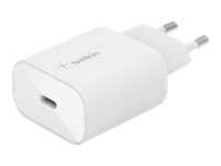 BELKIN BOOST CHARGE 25w USB-C PD PPS Single Wall Charger w/ 1m C- C Cable White