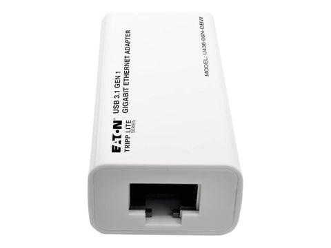 EATON TRIPPLITE USB-C to Gigabit Network Adapter Thunderbolt 3 Compatibility White