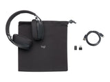 LOGITECH Zone Vibe Wireless Headset full size Bluetooth wireless USB-C via Bluetooth adapter graphite Certified for Microsoft Teams