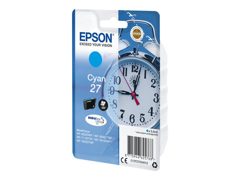 EPSON 1LB 27 ink cartridge cyan standard capacity 3.5ml 350 pages 1-pack RF-AM blister - DURABrite ultra ink w/s