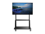 EATON TRIPPLITE Heavy-Duty Rolling TV Cart for 60inch to 105inch Flat-Screen Displays Locking Casters Black