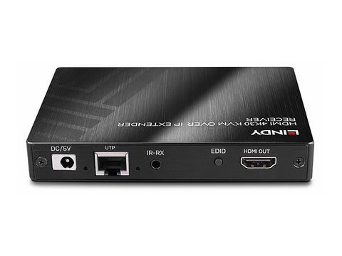 LINDY 4K KVM over IP Extender Receiver HDMI 1.4 HDCP 1.4 USB HID & IR