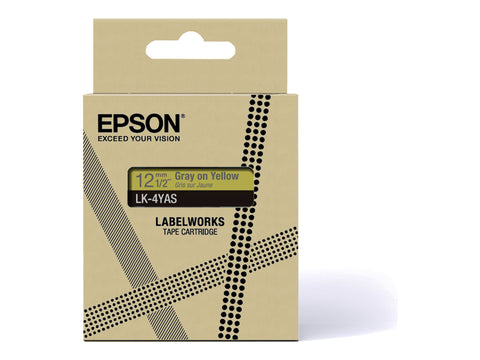 EPSON Colour Tape Yellow/Grey 12mm 8m LK-4YAS