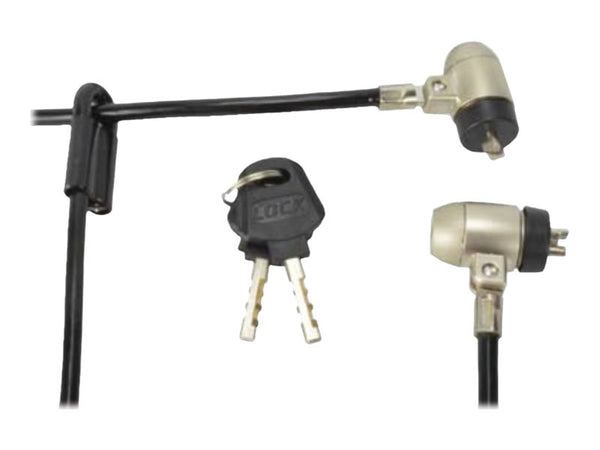 MCL Antivol double tête en câble à encoche système à clef 1.80m + 0.40m