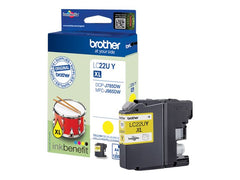 BROTHER LC22UY Cartouche de encre Jaune 1200 pages pour DCP-J785DW et MFC-J985DW