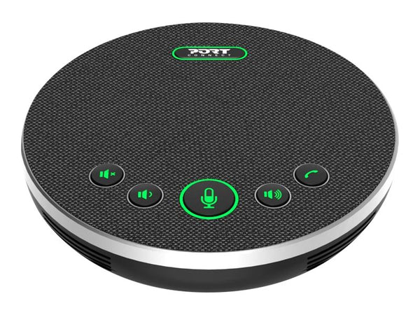 PORT DESIGNS USB Conference Speakerphone Conference Microphone + Speaker Suitable For Small & Medium Sized Rooms Up To 10 People