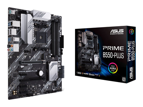 ASUS PRIME B550-PLUS AMD AM4 Socket ATX DDR4 3rd Gen AMD Ryzen Dual M.2 PCIe 4.0 1 Gb Ethernet USB 3.2 Gen 2 Type-A and Type-C