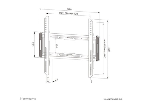 NEOMOUNTS WL30-550BL14 Support pour écran mural 32-75p - ultra-plat - installation facile