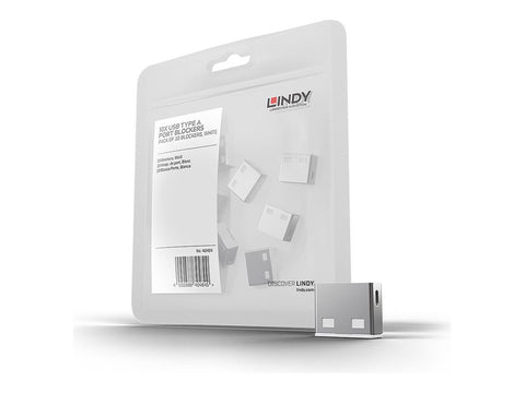 LINDY Bloqueurs de ports USB 10 pièces Blanc