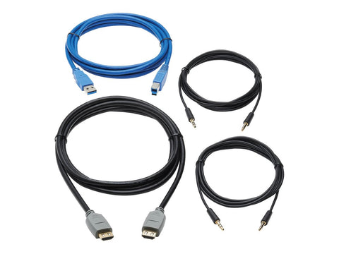 EATON TRIPPLITE HDMI KVM Cable Kit for Tripp Lite B005-HUA2-K and B005-HUA4 KVM 4K HDMI USB 3.2 Gen 1 3.5mm 6ft. 1.83m