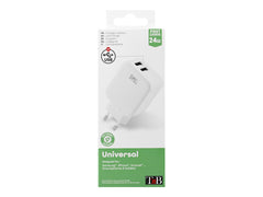 TNB 4.8A Mains 2 USB Charger White