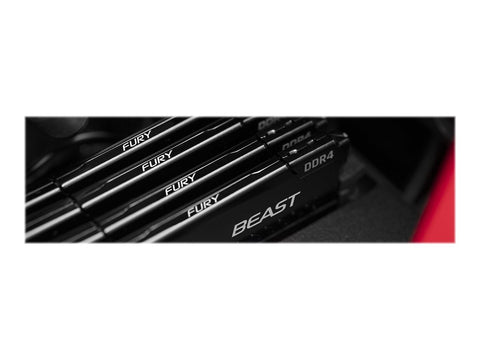KINGSTON 128Go 3200MHz DDR4 CL16 DIMM Kit of 4 FURY Beast Black