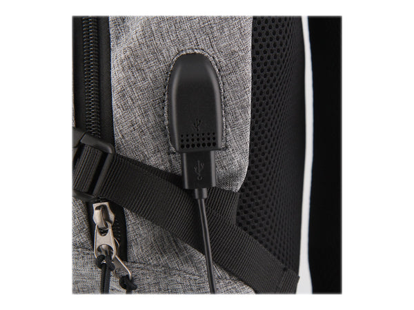 TNB WILD - Backpack with multiple pockets - mottled grey