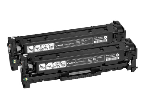 CANON 718 BK toner noir capacité standard 3.400 pages pack de 2