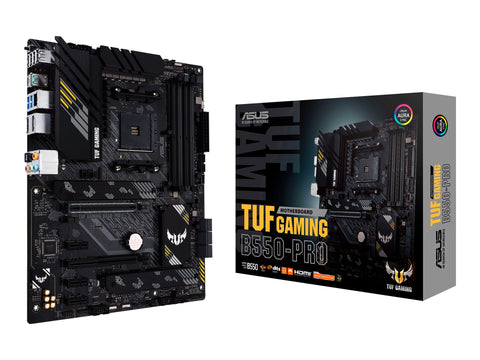 ASUS TUF GAMING B550-PRO AM4 PCIe 4.0 dual M.2 x16 SATA 6Gbps 2.5Gb Ethernet HDMI DisplayPort