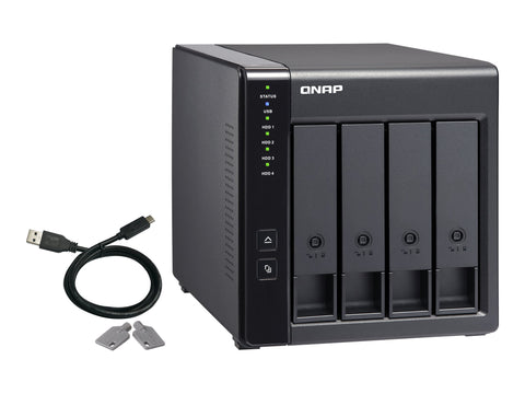 QNAP TR-004 4-bay 3.5p SATA HDD USB 3.0 type-C hardware RAID external enclosure
