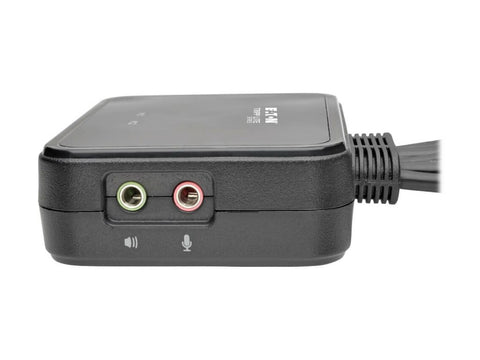 EATON TRIPPLITE 2-Port USB/HD Cable KVM Switch with Audio/Video Cables and USB Peripheral Sharing