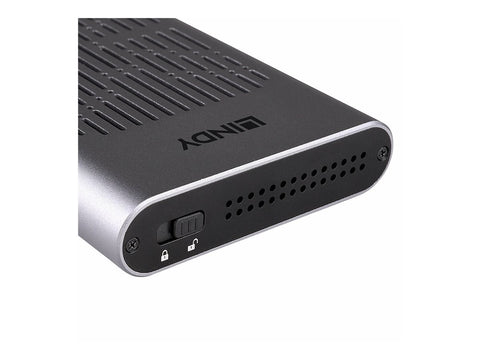 LINDY USB 3.2 Dual M.2 NVMe SSD Enclosure with Clone