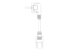 CAMBIUM AC Line Cord EU Type F Angled 1.2m C13 Connector