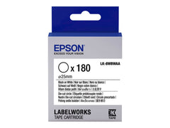 EPSON Ruban LK-8WBWAA - Étiquette prédécoupée ronde Noir/Blanc d25/180