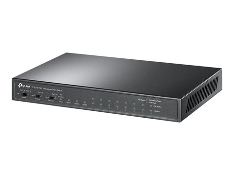 TP-LINK TL-SL1311MP 8x10/100 PoE+ 2x Gigabit Non-PoE Ports 1x Gigabit SFP Slot 124W PoE budget Desktop Steel Case